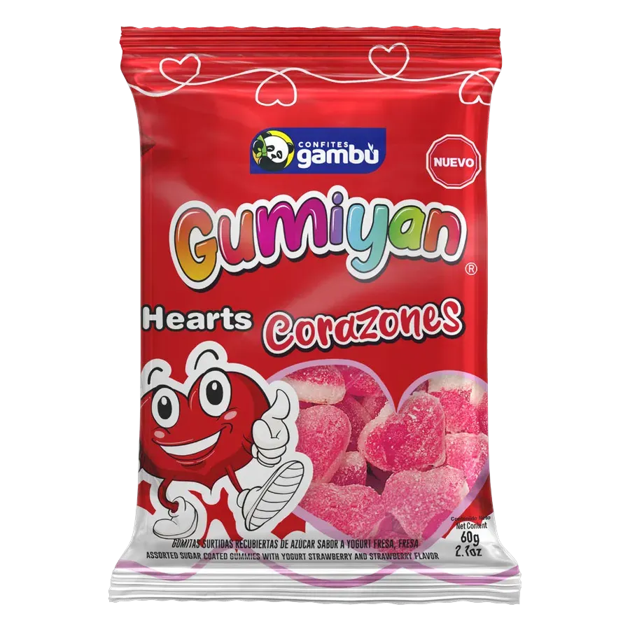 GAMBU Gumiyan Corazones 60 g gummies