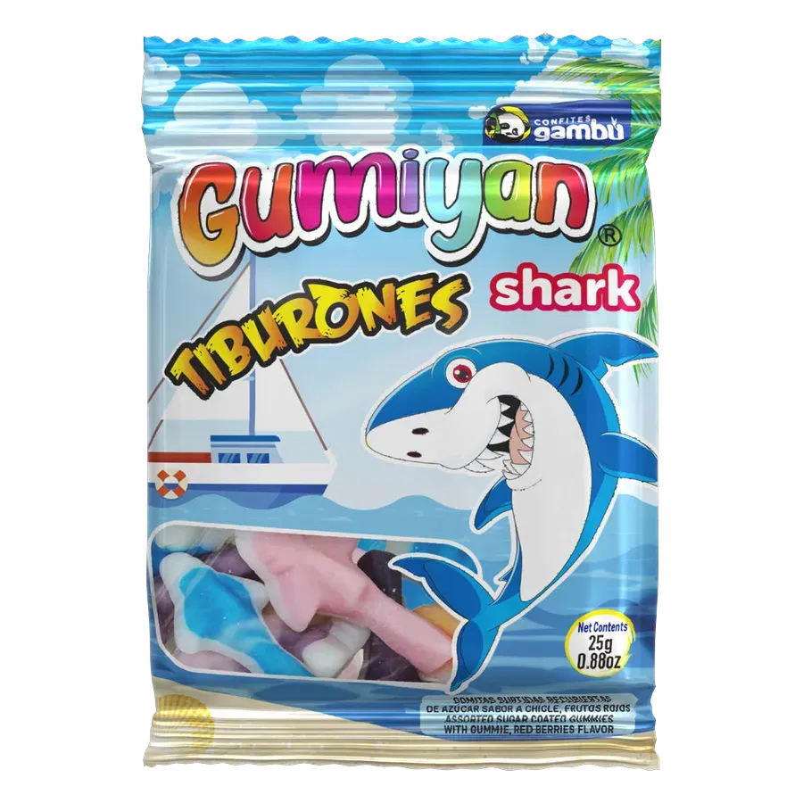 GAMBU Gumiyan Tiburones 25 g gummies